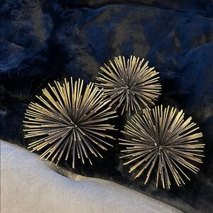 MCM Gold and Black Spiked Orbs